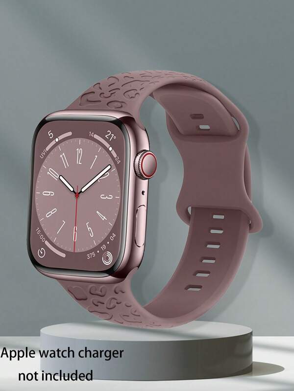 1pc Leopard Print Compatible With Apple Watch Band Compatible With Apple Watch Band, 38 Mm 40 Mm 41 Mm 42 Mm 44 Mm 45 Mm 49 Mm, Soft Silicone Waterproof Breathable And Skin Friendly Watch Strap Compatible With Apple Watch Strap Apple Watch Series Ultra 9 8 7 6 5 4 3 2 1 Se, For Women & Men