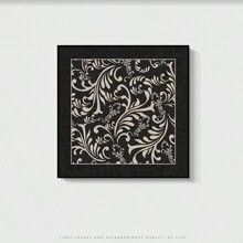 1pc 40*40 Size Oil Painting Canvas, Vintage Style Art Painting For Desktop And Cabinet Decoration, Can Be Framed And Hung On The Wall Manually.