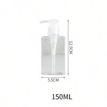 Bình ép di động 150ml có thể đổ đầy dành cho du lịch, nước rửa tay/sữa tắm/dầu gội/hộp đựng kem dưỡng da - Nhiều màu - Xem 7