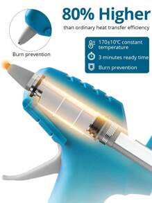 Tilswall Hot Glue Gun, Glue Gun With Transparent Hot Glue Sticks 7mm X 100mm For School, DIY Arts, Crafts And Quick Repairs In The Home, 20W Hot Glue Gun (Blue) - EU C Type Plug(220-240V) - View 4