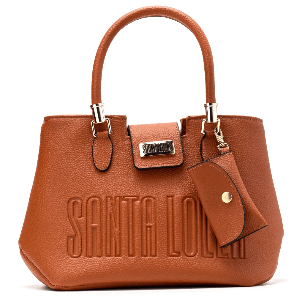 Bolsa Bag Santa Lolla Lola Tiracolo Transversal Espaçosa Com Bolsos Couro