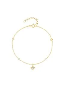 1 pieza Pulsera de lujo de estrella de ópalo de plata esterlina 925 Infinito chapado en oro de 18K Regalo de joyería de cumpleaños para niñas, adolescentes, mujeres, novia e hija