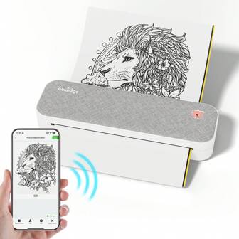  PeriPage A40 Wireless Portable Printer - Supports 8.5" X 11" US Letter, Inkless Mobile Printer Compatible with iOS, Android & Laptop, Portable Printers Wireless for Office,Travel, Mobile Office, School, Home