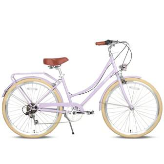 AVASTA Hybrid Bike For Women Female Lightweight 26 Inch City Commuter Comfort Lady Road Bicycle, 6-Speed, Multiple Colors