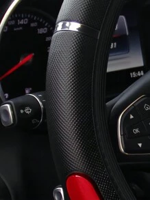 1 pièce Housse de volant de voiture de dragon réfléchissant avec bande lumineuse, accessoires de voiture sans anneau intérieur. La housse de volant convient pour les volants de 14,5 à 15 pouces.