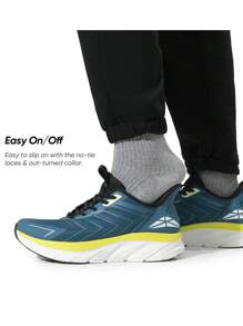 Men's Slip On Comfortable Walking Shoes Running Tennis Athletic Gym Workout Cross Training Sneakers - 藍色 - 查看 3