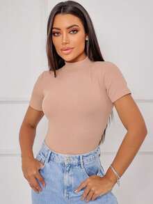 Women Bodysuits - Mocha Brown - View 2
