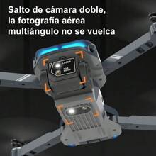 Mini drone Axnen 4K XT9 3 Battery con dual cámara HD 2.4GHz 3 baterías Oscuro Gris - Negro - Ver 4