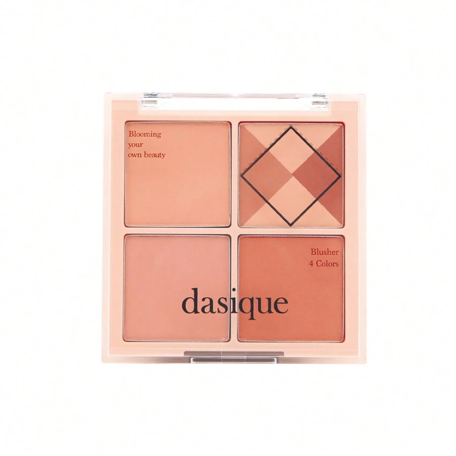 Dasique Vegan Blending Mood Cheek 11.4g #04 Beige Knit - 4 Colors Blush Palette - Đan màu be - Xem 1