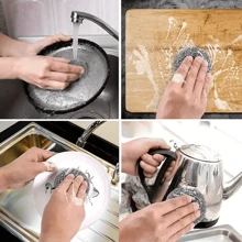 24pcs Stainless Steel Scourers - Rust-Resistant, 2.36" Scrubbers For Effortless Cleaning Of Dishes, Pans, And Ovens