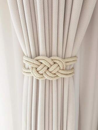 1 ljus lyxig avancerad kreativ magnetisk borrfri gardinknytning sovrum kinesisk knut rep gardinspänne design, lämplig för vardagsrum sovrum tjock gardindekoration presenter födelsedag examen