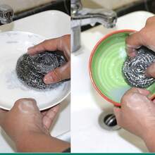 24pcs Stainless Steel Scourers - Rust-Resistant, 2.36" Scrubbers For Effortless Cleaning Of Dishes, Pans, And Ovens
