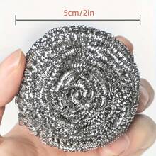 24pcs Stainless Steel Scourers - Rust-Resistant, 2.36" Scrubbers For Effortless Cleaning Of Dishes, Pans, And Ovens