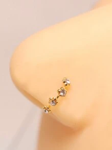 1pc Nose Rings Nose Piercings Hoop Nose Rings For Women 925 Sterling Silver Nose Piercing Jewelry Nose Hoops 22Gauge - Yellow Gold - View 5