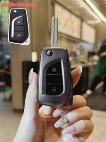 1pc Specialized TPU Car Key Case, Anti-Fall Folding Key Protection Cover, Fit For Toyota New Corolla, New Reiz And RAV4 Models