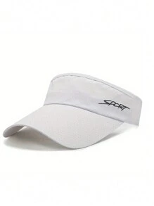 1 Stück Unisex Sommer Sonnenhut mit gesticktem Buchstaben SPORT, schnelltrocknend, verstellbar, atmungsaktiv, Outdoor-Kappe für Laufen, Reisen, Wandern und Radfahren