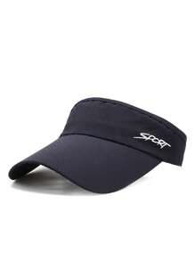 1 Stück Unisex Sommer Sonnenhut mit gesticktem Buchstaben SPORT, schnelltrocknend, verstellbar, atmungsaktiv, Outdoor-Kappe für Laufen, Reisen, Wandern und Radfahren