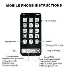 1個塑料兒童手機玩具，帶有燈光和音樂，觸屏模擬手機，教育音樂學習玩具（不含電池） - 彩色 - 查看 10