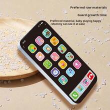 1個塑料兒童手機玩具，帶有燈光和音樂，觸屏模擬手機，教育音樂學習玩具（不含電池） - 彩色 - 查看 6