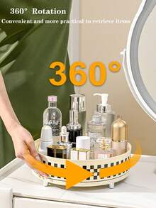 360° Rotating Makeup Organizer - Cosmetic And Skincare Storage - Perfume Display Stand For Dresser - Keep Your Beauty Products Neat And Accessible - Multicolor - View 5