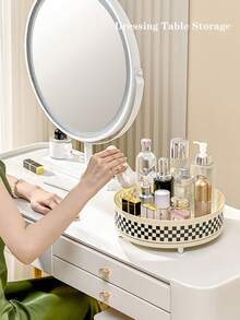 360° Rotating Makeup Organizer - Cosmetic And Skincare Storage - Perfume Display Stand For Dresser - Keep Your Beauty Products Neat And Accessible - Multicolor - View 3