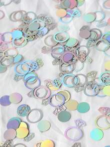 100pcs Colorful Ring Shaped Confetti For Wedding Birthday Party Table Decoration, Back To School Valentine Day