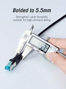 Vention Cat5e以太網線無卡扣屏蔽rj45 F/utp Cat 5e修補線1000mbps網路lan線與電腦,筆記本電腦,機頂盒,路由器 - 黑色 - 查看 12