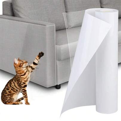 Large Size Anti-Cat Scratch Furniture Protector Tape, Single-Sided Adhesive Sofa Protector Tape, Transparent Sofa Corner Protection Tape, Suitable For Furniture, Sofa, Doors, Walls