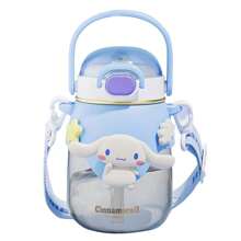 Sanrio Christmas Decoration 1Pc 820ml Large Capacity Water Bottle Portable Straw Water Cup Outdoor Sports Fitness Gift (Some Parts May Be Random),Cinnamoroll,Kuromi,Hello Kitty