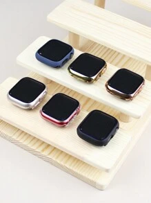 6 PIEZAS Compatible con la carcasa y la pantalla del Set de 6 colores de combinación para hombres y mujeres Anticaída, Scratch-Resistant, PC resistente al agua y al polvo Protector de pantalla de vidrio templado integrado Protector del reloj Compatibles con Applewatch 40/44/42 (S10) MMMM Funda protectora deportiva de moda compatible con el AppleWatch Series 10/Ultra/9/8/7/6/SE/5/4 Estuche de repuesto conveniente para todo el daño de la protección del Watch