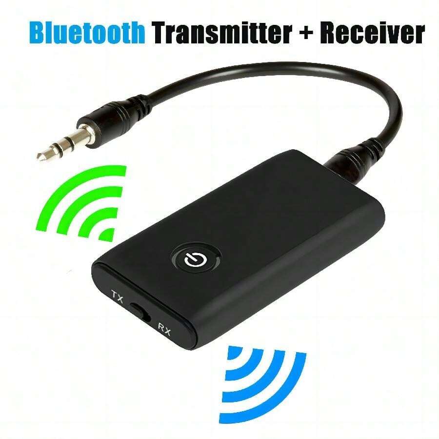 5.0 Bluetooth Transmitter Receiver 2-In-1 3.5MM Adapter Audio Computer TV External Bluetooth,A Must-Have For Holidays, Holidays, Summer, Travel - màu đen - Xem 1