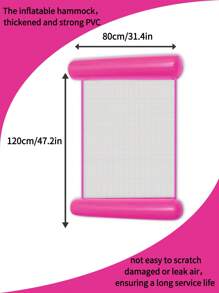 1Pack Inflatable Swimming Pool Floats For Adults, Water Floating Bed & Multifunctional Floating Chair For Swimming Pool, Beach Essentials, Beach Accessories - Rose Red - View 3