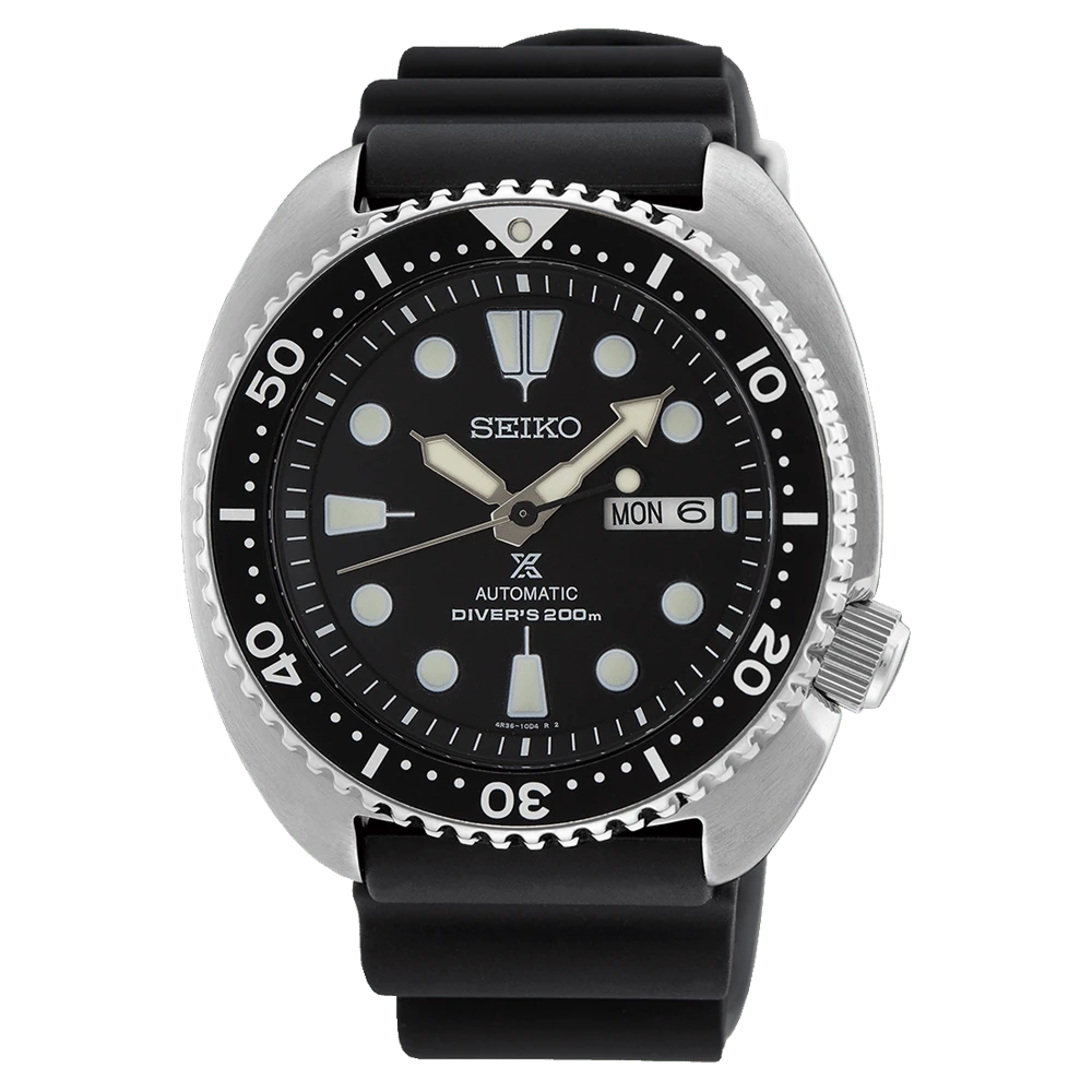 Seiko Reloj automático para hombre Prospex SRPE93K1 Turtle Diver 200M - Negro - Ver 1