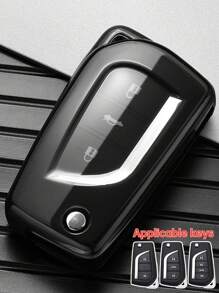 1pc Specialized TPU Car Key Case, Anti-Fall Folding Key Protection Cover, Fit For Toyota New Corolla, New Reiz And RAV4 Models