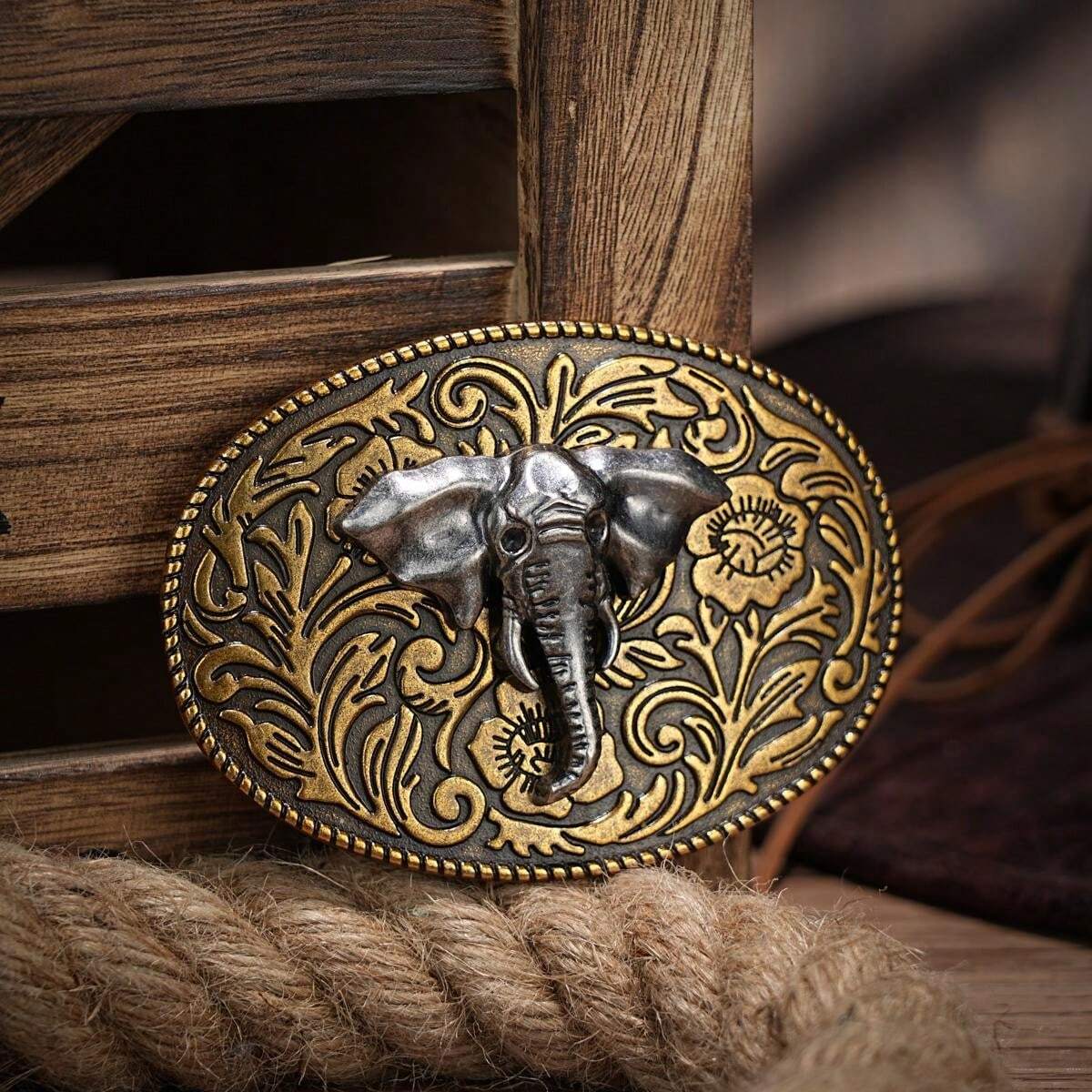 Fibbia Per Cintura Vintage Da Uomo Cowboy Occidentale Rodeo - Foto 4