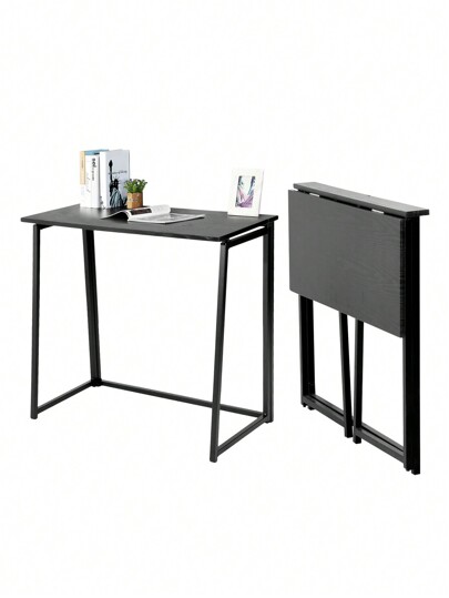 Meubles Cosy Foldable Computer Bureau Folding Tafel Size Workstation, Black, 80*40*74cm