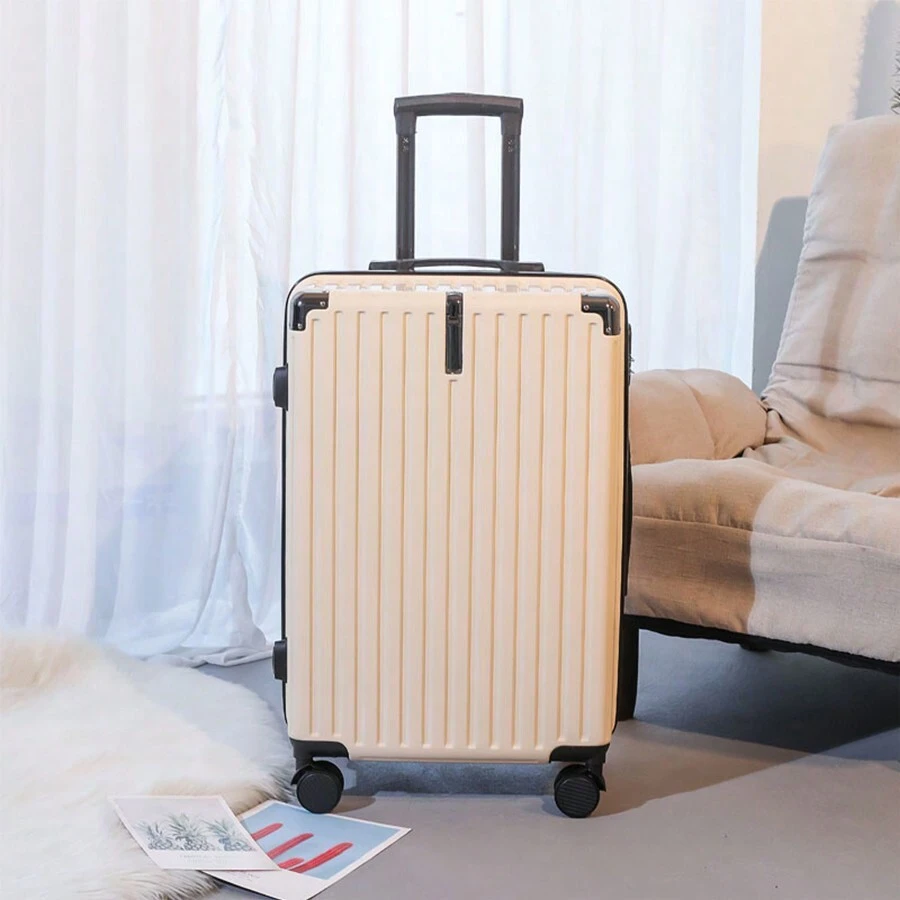 24/28inch Durable Password Leather Suitcase With 360° Rotatable Wheels For Men/Women, Students, Travelers (Large Capacity) Luggage Hand Luggage Trip School Holiday Honeymoon Vacation Study Abroad Graduation Holiday Essentials Travel Accessories Ideal Choice For Gifts Boys Girls Couple Bag For School School Accessories School Stuff