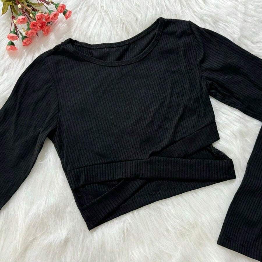 Women Tops - 黑色 - 查看 1