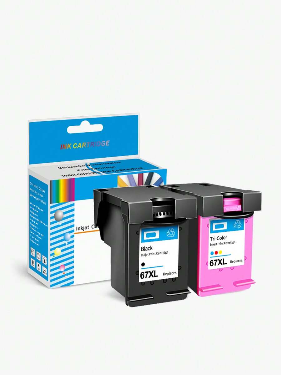 67XL Ink Cartridges Black And Color For  HP - Black+Color - View 1