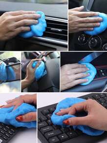 Gel mềm làm sạch cửa gió ô tô - Màu xanh lam - Xem 3