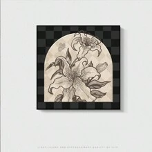 1pc 40*40 Size Oil Painting Canvas, Vintage Style Art Painting For Desktop And Cabinet Decoration, Can Be Framed And Hung On The Wall Manually.