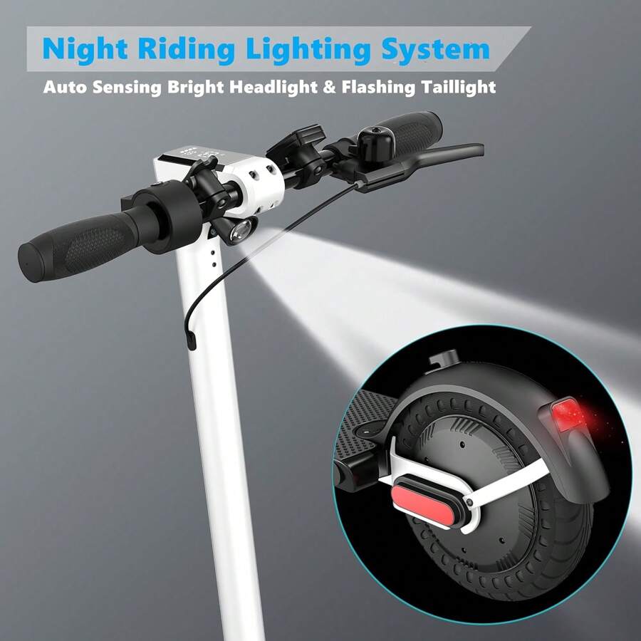 Devo Electric Scooter, 2025 Miles Range & 20 MPH Speed, 10" Tires, 500W Cruise Control Electric