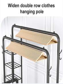 Heavy Duty Clothes Rail Sturdy Clothes Rack With Shelfs & Shoe Rack - 113.5*34.5*7 - View 5