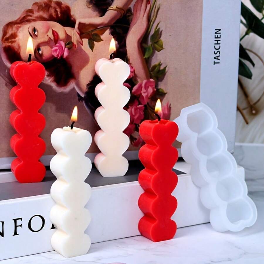 1Pc 5 Lưới Khuôn Nến Trái Tim Tự Làm Hương Liệu Thạch Cao Trang Trí Khuôn Silicon Trang Trí Nhà Trang Trí, Khuôn Nhựa Làm Nến Thủ Công, Đồ Trang Trí Hình Người Nam Và Nữ Bằng Thạch Cao, Khuôn Nến Silicon Tự Làm, Khuôn Xà Phòng, Đồ Trang Trí Thủ Công, Dụng Cụ Làm Trang Trí Bằng Nhựa Thạch Cao, Khuôn Nến Silicon 3D, Khuôn Nến Tự Làm, Khuôn Epoxy Pha Lê Bóng Tròn Nhỏ Dụng Cụ Làm Nến Thủ Công DIY, Nến Thơm, Bộ Khuôn Silicon, Khuôn Nến Nhựa Thạch Cao Thủ Công Tự Làm Khuôn Xà Phòng Khuôn Đất Sét, Để Tự Làm Quà Giáng Sinh Năm Mới Halloween Ngày Lễ Tình Nhân Quà Tặng Sinh Nhật - Nhiều màu - Xem 1