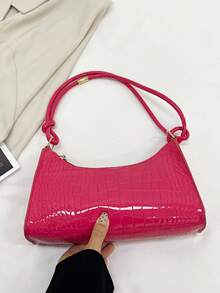 حقيبة كروس بودي نسائية جديدة إصدار ربيع صيف 2024 , حقيبة بطراز أسفل الذراع باحتواء على لون سادة أنيقة، حقيبة باجيت خفيفة الوزن للأعمال الرسمية والاجتماعية، مناسبة للطلاب الجامعيين والمبتدئين والموظفين، مناسبة للاستخدام في المكتب والمدرسة والعمل والتنقل والخروجات - روز أحمر - مشاهدة 8