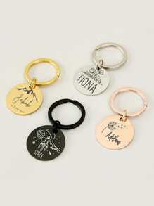 1入貓狗標牌狗項圈標牌個性化貓標牌定制貓項圈標牌貓ID標牌狗ID標牌狗名稱標牌雕刻寵物標牌貓名稱標牌寵物禮品 - 薑色 - 查看 2