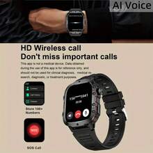 SENBONO Reloj inteligente deportivo para exteriores con llamada inalámbrica (responder/hacer llamadas), rastreador de ejercicios y deportes para hombres compatible con IOS y Android - Negro - Ver 3