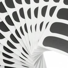 150pcs Sports Eye Black Stickers With Football, Baseball & Rugby Patterns, Anti-Glare And Breathable, Writable For Fans Game Theme Party - Black - View 11