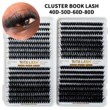 RITALASH RITALASH 640PCS Lash Clusters Book DIY Eyelash Extensions  Clusters Lashes Book  D Curl LASH Mega Volume Individual Lashes Eyelash Clusters Extensions Wispy Lashes Cluster DIY At Home Lash Clusters, Eyelash Clusters, Individual Eyelashes, Lashes, Fake Lashes