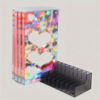 2pcs Game Storage Rack & Compatible Switch Game Card Case, Suitable For Displaying Up To 24 Game Boxes